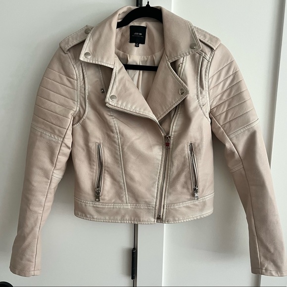 JOES Jeans Pink Faux Leather Jacket - Picture 1 of 5